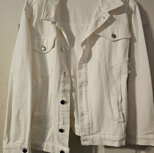 New white denim jacket